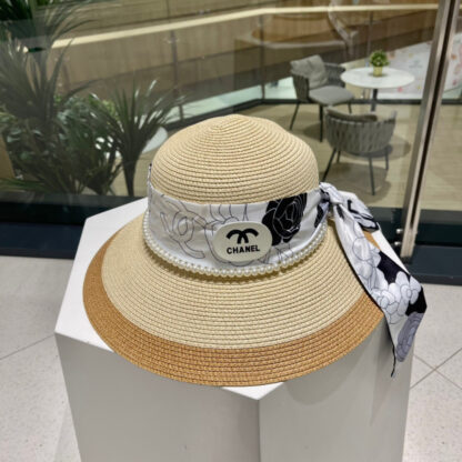 Chanel sunshade lady straw hat - Image 2