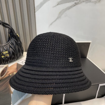 Chanel Sun Protection Knitted Bucket Hat - Image 2