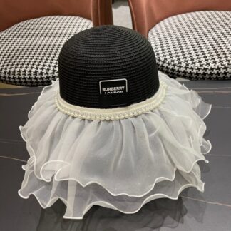 Burberry Classic Straw Bucket Hat