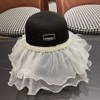 Burberry Classic Straw Bucket Hat