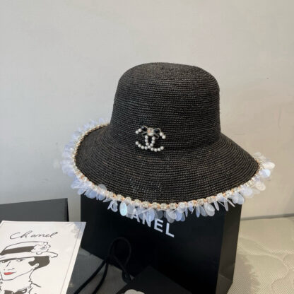 Chanel hand-crocheted raffia hat - Image 2