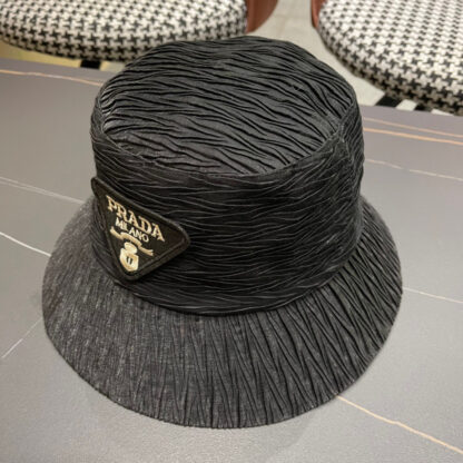 Prada large brim embroidered sun hat - Image 2