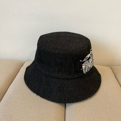 Burberry Fashion Embroidered Simple Bucket Hat - Image 3