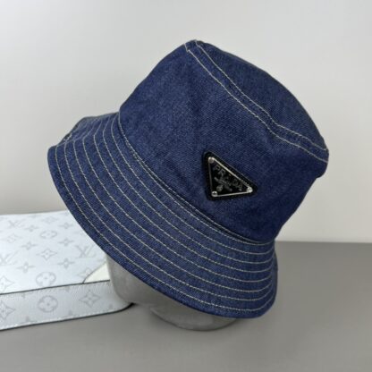 Prada classic triangle logo bucket hat - Image 2