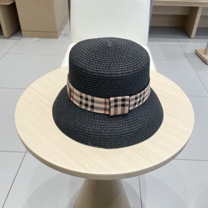 Burberry Casual Simple Bucket Hat Sunshade Straw Hat - Image 3
