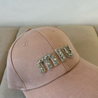 Miu Miu exquisite diamond logo fashion baseball cap - Image 3