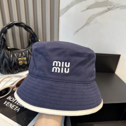 Miu Miu Simple Embroidered Bucket Hat - Image 3