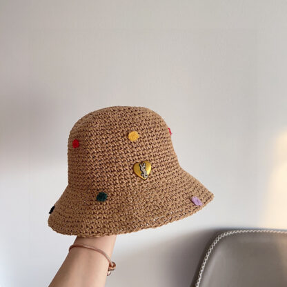 Yves Saint Laurent's new spring and summer polka dot playful woven fisherman hat - Image 2