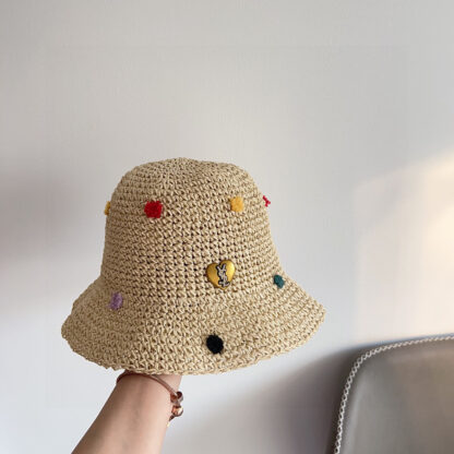 Yves Saint Laurent's new spring and summer polka dot playful woven fisherman hat - Image 2