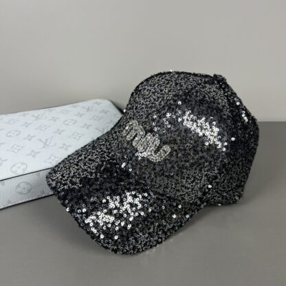 Miu Miu exquisite sequin trendy baseball cap - Image 3