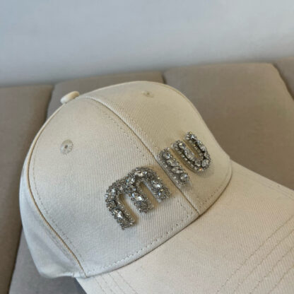 Miu Miu exquisite diamond logo fashion baseball cap - Image 3