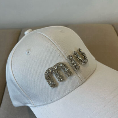 Miu Miu exquisite diamond logo fashion baseball cap - Image 3