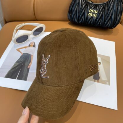 Yves Saint Laurent embroidered corduroy baseball cap - Image 2