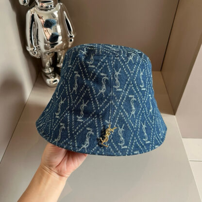 Yves Saint Laurent denim beret - Image 2