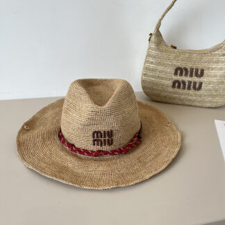 Miu Miu raffia hat