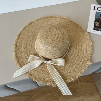 Miu Miu raffia wide-brimmed beach sun hat - Image 3