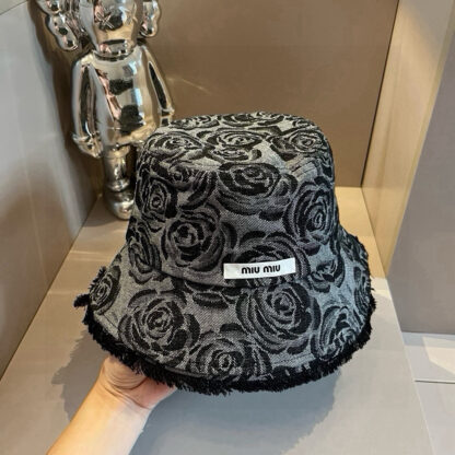 Miu Miu denim exquisite lettering rhinestone baseball cap - Image 3