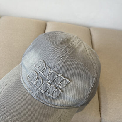 Miu Miu Denim Baseball Cap - Image 3