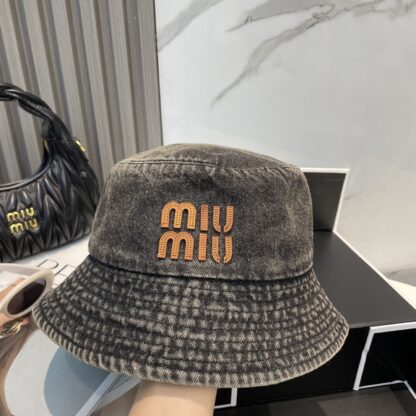 Miu Miu Denim Bucket Hat for Men and Women - Image 3