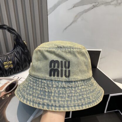 Miu Miu Denim Visor Bucket Hat - Image 3