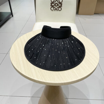 Miu Miu sparkling rhinestone hollow top sun hat - Image 3