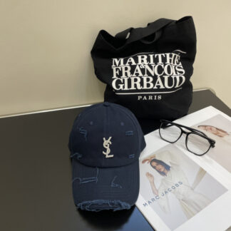 Yves Saint Laurent rhinestone baseball cap