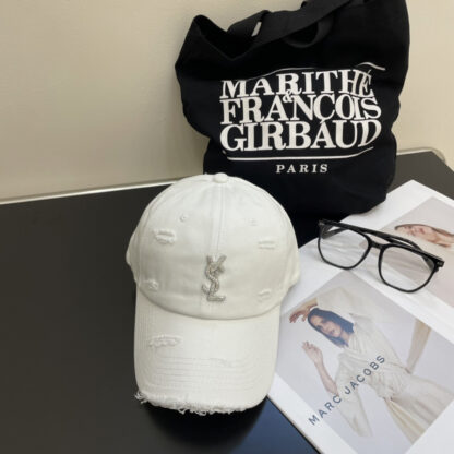 Yves Saint Laurent rhinestone baseball cap