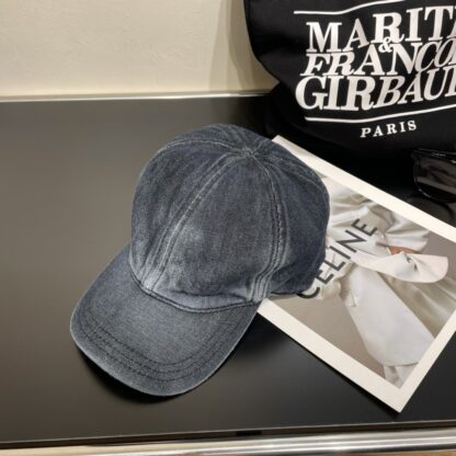 Prada denim inverted triangle baseball cap - Image 2