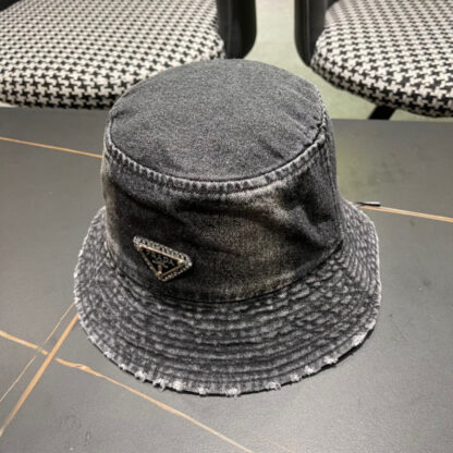 Prada denim triangle bucket hat - Image 2