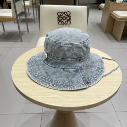 Prada new washed distressed denim bucket hat - Image 2