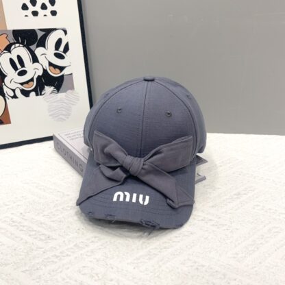 Miu Miu casual bow exquisite baseball cap - Image 3