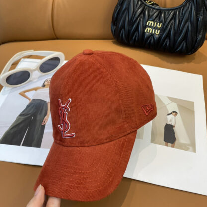 Yves Saint Laurent embroidered corduroy baseball cap - Image 2