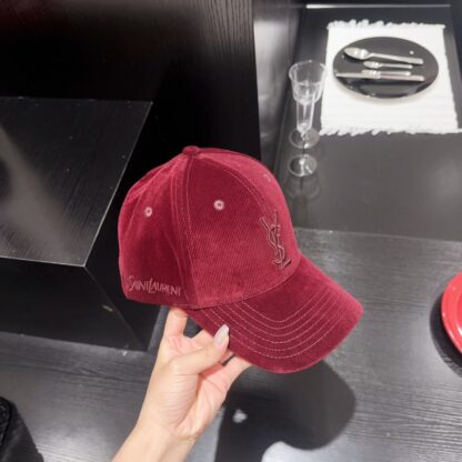 Yves Saint Laurent embroidered corduroy baseball cap - Image 2