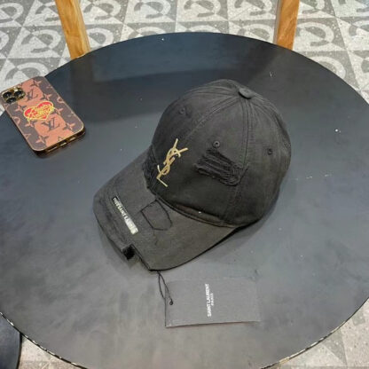 Saint Laurent lettering hot stamped baseball cap - Image 2