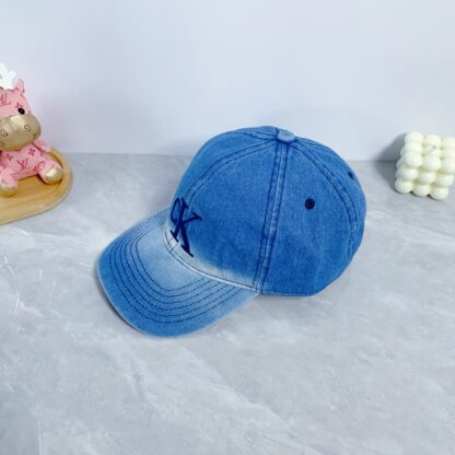 Calvin Kleinf washed denim baseball cap - Image 2