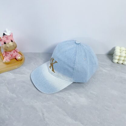Calvin Kleinf washed denim baseball cap - Image 2