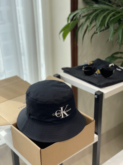 Calvin Kleinf washed denim bucket hat - Image 2
