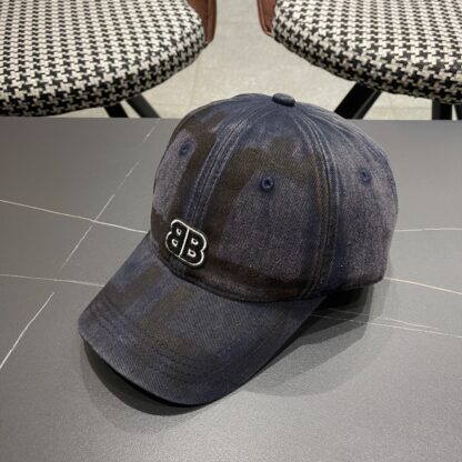 Balenciaga niche graffiti double B denim baseball cap - Image 2