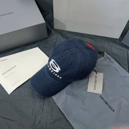 Balenciaga new double circle letter embroidered baseball cap - Image 2
