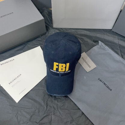 Balenciaga new fbi letter embroidered baseball cap - Image 2