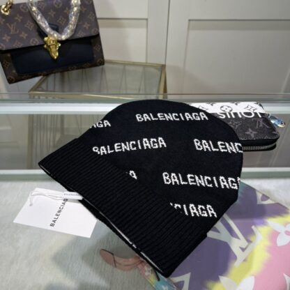 Balenciaga autumn and winter unisex letter knitted hat - Image 2