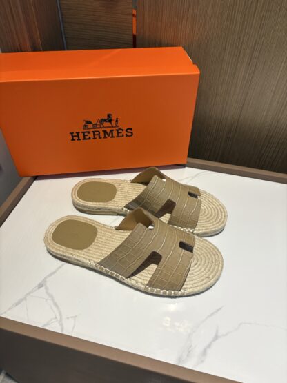 Hermes apricot comfortable and versatile non-slip breathable casual slippers - Image 2