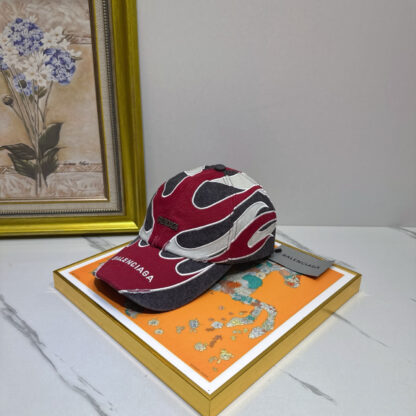 Balenciaga cotton denim distressed fashion baseball cap - Image 2