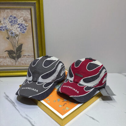 Balenciaga cotton denim distressed fashion baseball cap - Image 2