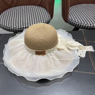 Balenciaga French wave-edge sun hat