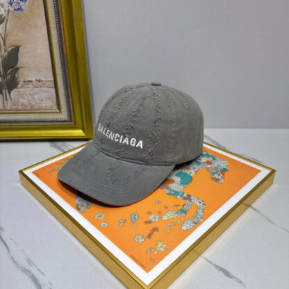 Balenciaga pure cotton distressed stylish baseball cap - Image 2