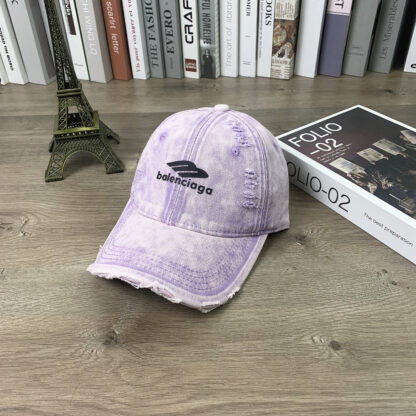 Balenciaga letter print distressed baseball cap - Image 2