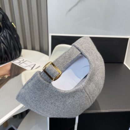 Celine autumn and winter new C letter embroidered wool baseball cap - Image 2
