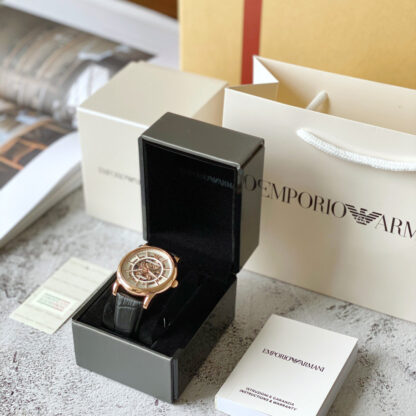 Armani 60007 Rose Gold Hollow Transparent Strap Automatic Mechanical Watch - Image 3