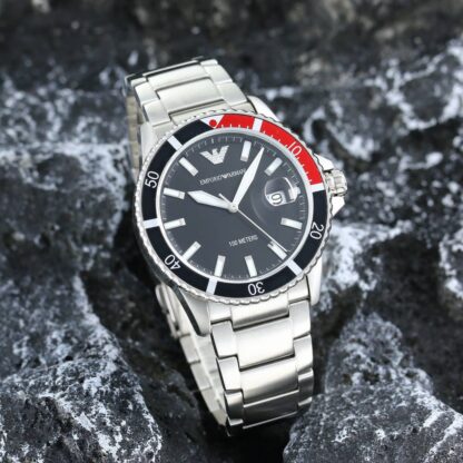 Armani simple atmospheric quartz steel strap men's watch - Image 2